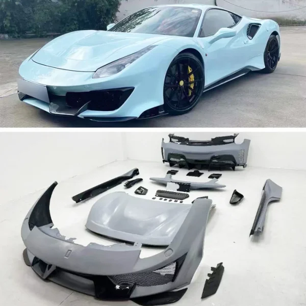 Upgrade Convert Ferrari 488 to Ferrari 488 Pista Body Kit 2015-2019 - Image 9