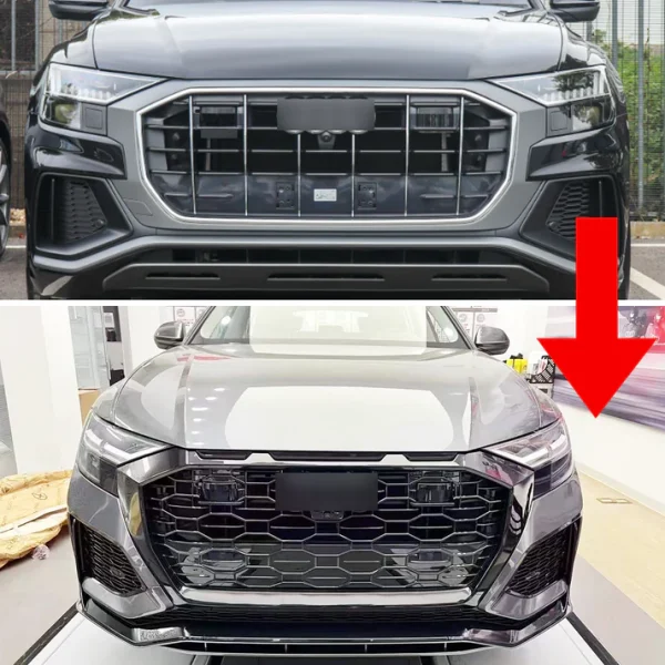 Conversion Body Kit Upgrade fits Audi Q8 2019-2023 into new Audi RS Q8