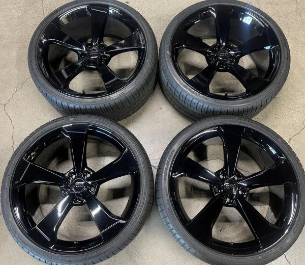 AUDI A5 S5 RS5 FACTORY 20 WHEELS TIRES OEM 59081 RIMS GLOSS BLACK A6 A7 Q5