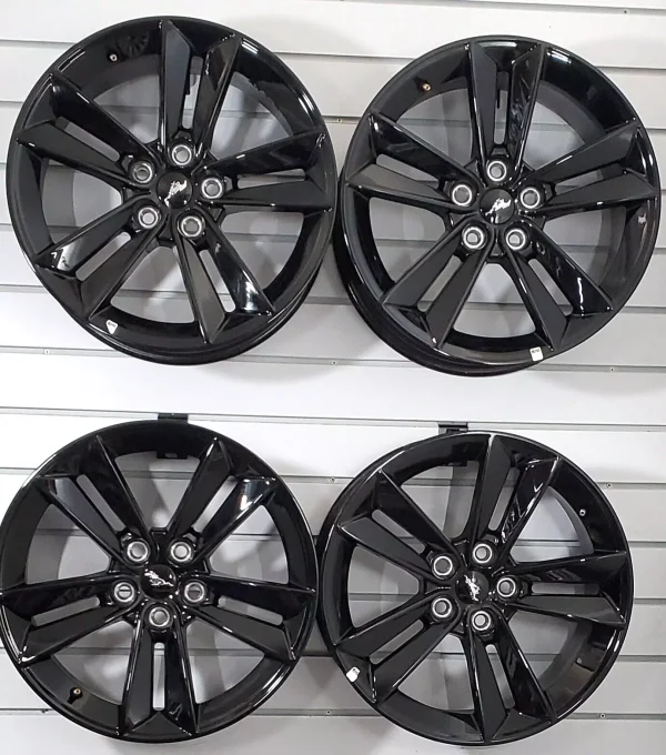 SET OF 4 2015-2024 FORD MUSTANG FACTORY OEM 18" GLOSS BLACK WHEELS RIMS 95861