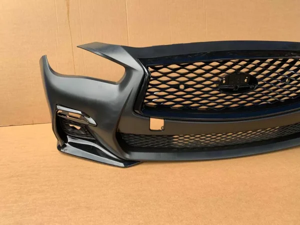 18 - 20 INFINITI Q50 SPORT FRONT BUMPER COVER W/ GRILLE & FOG LAMP BEZEL - Image 5