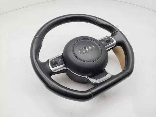 2007 AUDI TT S LINE MK2 (8J) Flat Bottom Leather Steering Wheel + SRS A/Bag - Image 6