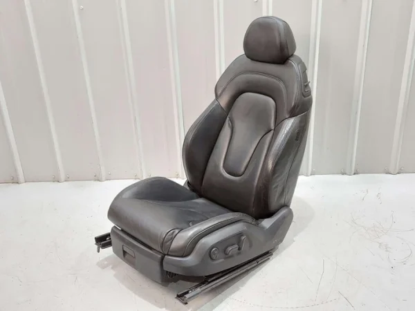 11-15 AUDI R8 FRONT LH LEFT SEAT BLACK LEATHER - Image 2