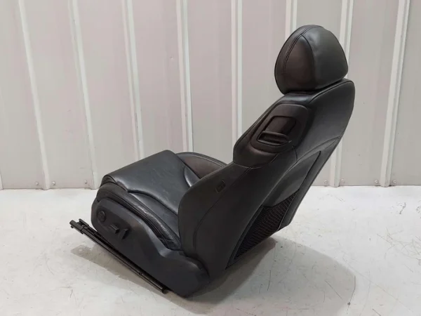 11-15 AUDI R8 FRONT LH LEFT SEAT BLACK LEATHER - Image 5