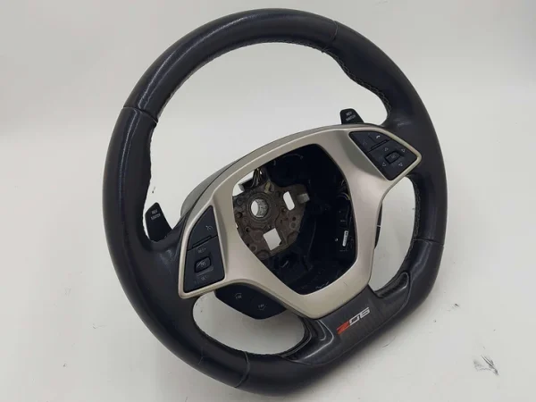 15-17 Chevrolet Corvette Steering Wheel Z06 Carbon Leather Flat Bottom 23231495 - Image 3