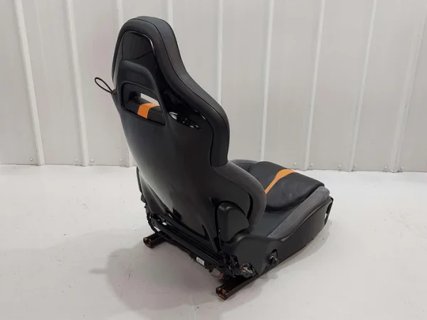 2018 Mclaren 570s Front LH Left Seat Black & Orange Leather & Suede *Flood! Note - Image 6