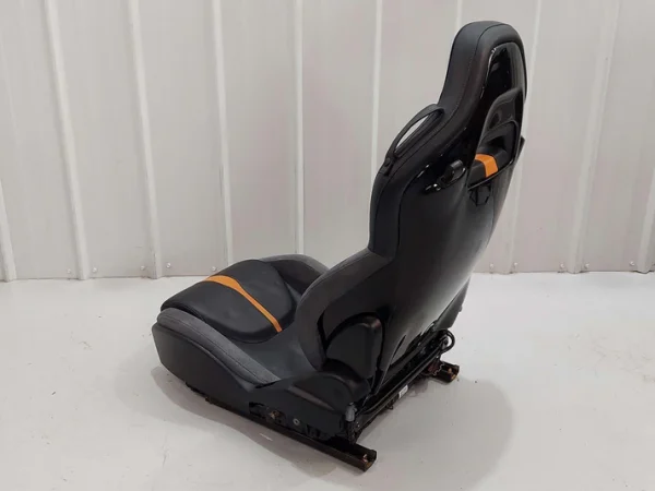 2018 Mclaren 570s Front LH Left Seat Black & Orange Leather & Suede *Flood! Note - Image 5