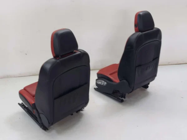 15-18 PORSCHE CAYENNE 958 S FRONT REAR SEAT DOOR TRIM GARNET RED INTERIOR SET - Image 4