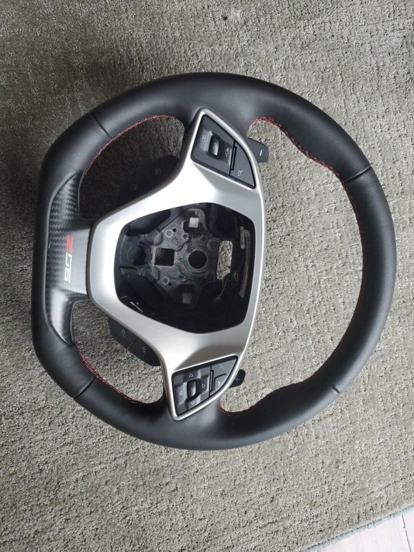 CHEVROLET CORVETTE C7 Z06 CARBON TRIM PADDLE SHIFT SET RACING STEERING WHEEL DISPLAY - Image 8