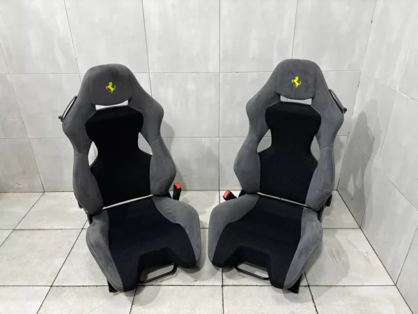 ORIGINAL OEM FERRARI 458 SPECIALE 488 430 SCUDERIA SPORT CARBON BUCKET SEATS SET - Image 4