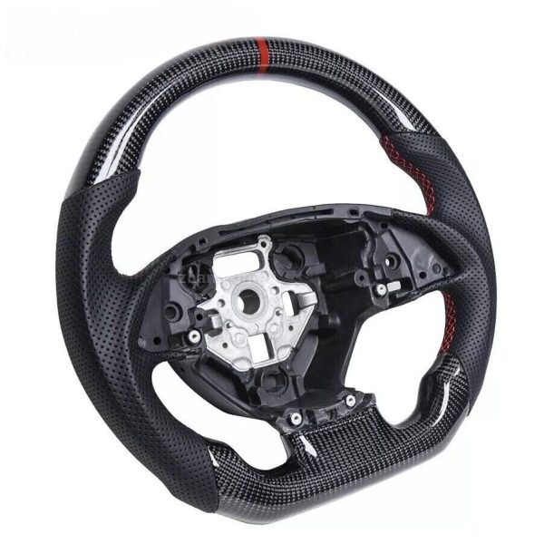 Carbon Fiber Perforated Leather Steering Wheel for Corvette C7 Z06 2014-2019 - - Image 4