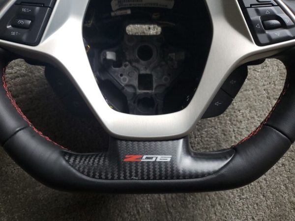 CHEVROLET CORVETTE C7 Z06 CARBON TRIM PADDLE SHIFT SET RACING STEERING WHEEL DISPLAY - Image 3