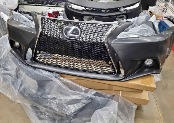 2006-2013 Lexus IS250 IS350 Conversion to 14+ F-Sport front bumper + +FOG Umpainted black material - Image 4