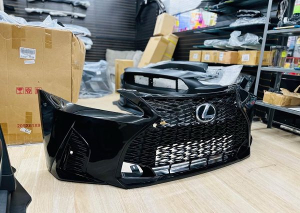 For 06-13 Lexus IS250 IS350 Conversion to 21+ F-Sport Front Bumper Painted Black - Image 2