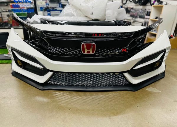 2016-2021 Honda Civic Type R Style Front Bumper Cover Kit Sedan Coupe 10th  HACHTBACK  PAINTED WHITE