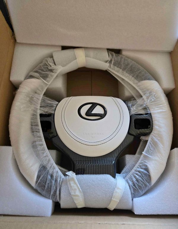 Lexus IS 350 F sport White Perforated Leather Carbon Fiber Sports Sterring Wheel