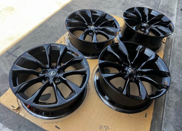 21” FORGED LEXUS LC500 GLOSS BLACK STAGGERED WHEELS OEM STOCK FACTORY LS500 RIMS - Image 5