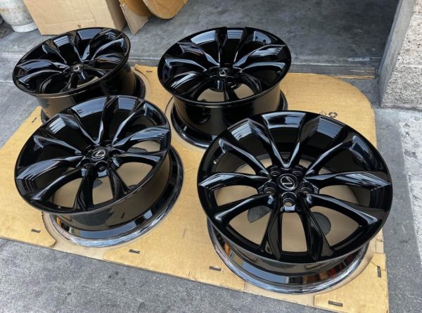 21” FORGED LEXUS LC500 GLOSS BLACK STAGGERED WHEELS OEM STOCK FACTORY LS500 RIMS - Image 2