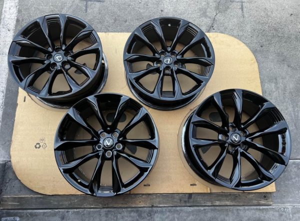 21” FORGED LEXUS LC500 GLOSS BLACK STAGGERED WHEELS OEM STOCK FACTORY LS500 RIMS - Image 8