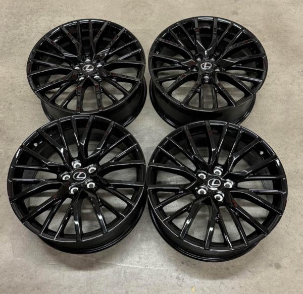 20” inch Lexus F-Sport Wheels Black Gloss Rims 20x8 +30 | 5x114.3 Square Set Wheels