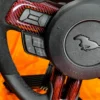 2015-2023 S550 Mustang Red Carbon Fiber Steering - Image 4
