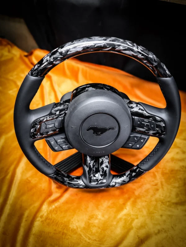 2015-2023 Forged Carbon Fiber Steering Wheel Mustang S550 Shelby GT500 Shelby GT350