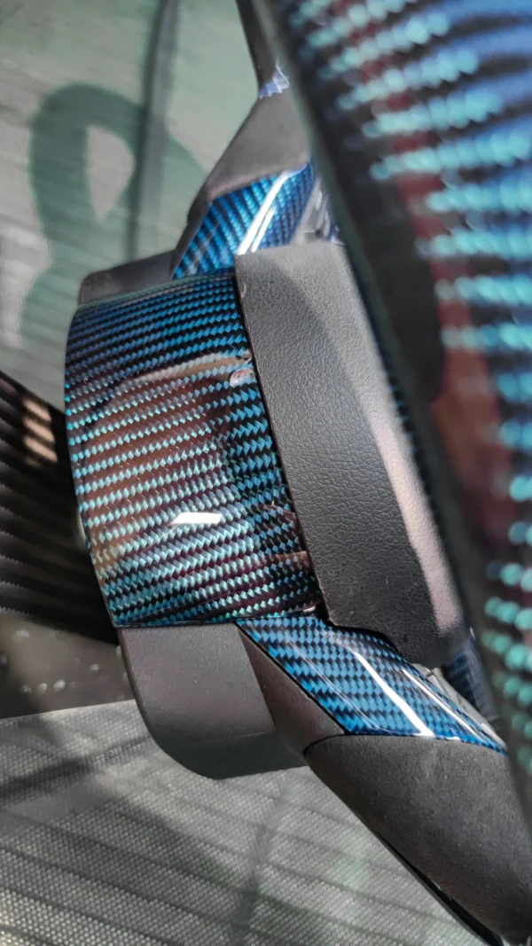 2015-2023 Mustang S550 Steering Wheel Blue Carbon Fiber - Image 6