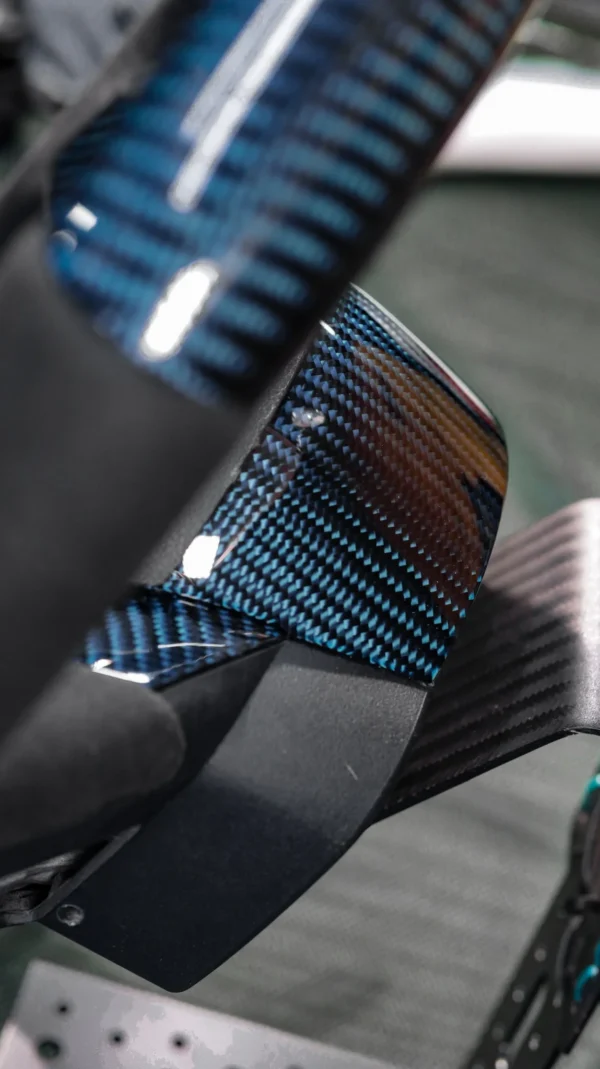 2015-2023 Mustang S550 Steering Wheel Blue Carbon Fiber - Image 4