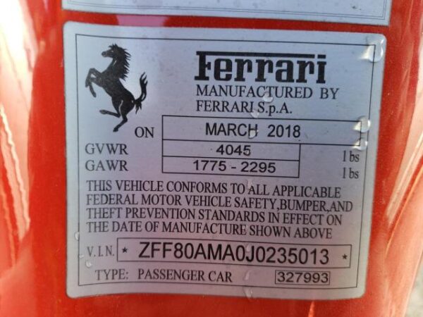 2018 Ferrari 488 - Image 2