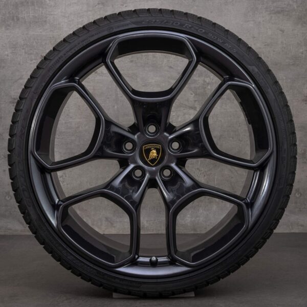 Lamborghini 20 inch Huracan rims Giano alloy winter tires wheels - Image 3