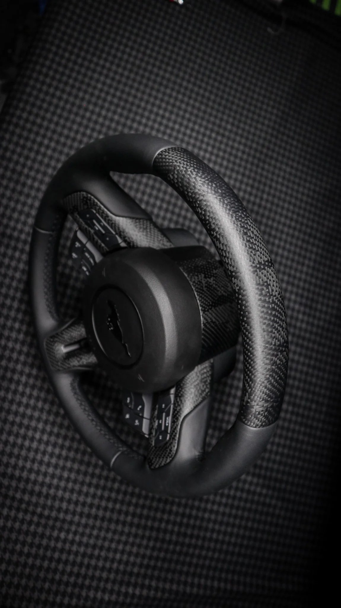 2015-2023 Mustang S550 Matte Camo Carbon Fiber Steering Wheel