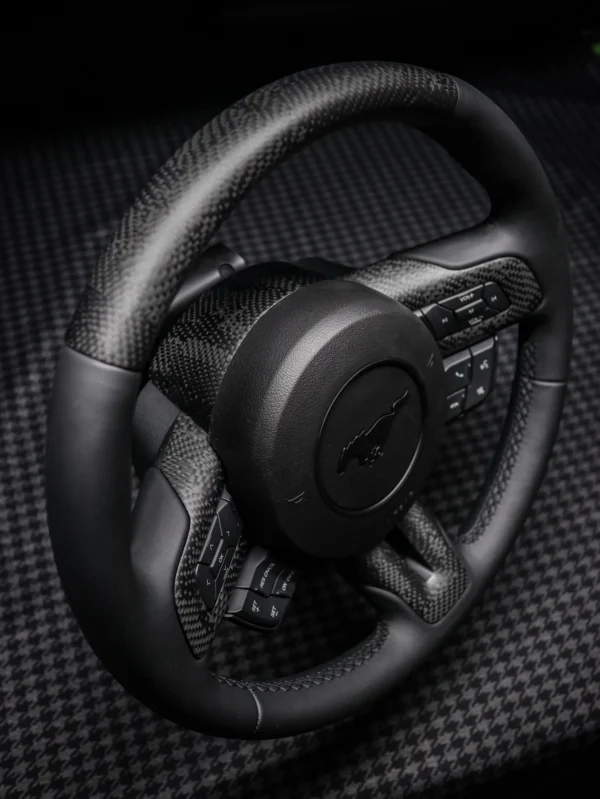 2015-2023 Mustang S550 Matte Camo Carbon Fiber Steering Wheel - Image 5