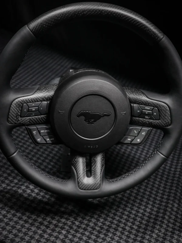 2015-2023 Mustang S550 Matte Camo Carbon Fiber Steering Wheel - Image 9