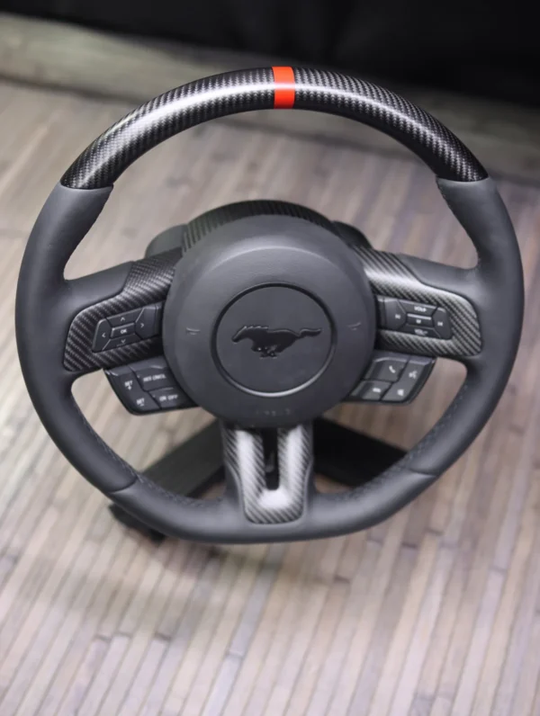2015-2023 Matte Carbon Fiber Steering Wheel - Image 3