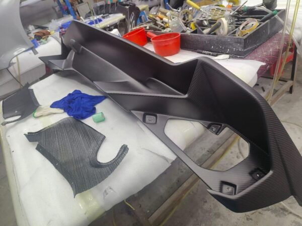 Complete Lamborghini LP 750 SV body kit in matt carbon close to completion - Image 2