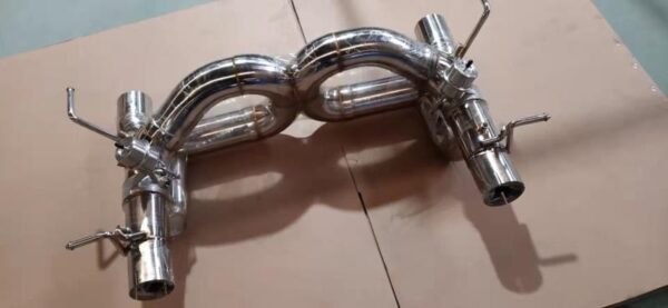 New Ferrari F8 Tributo titanium and stainless steel race exhaust systems with valves - Image 5
