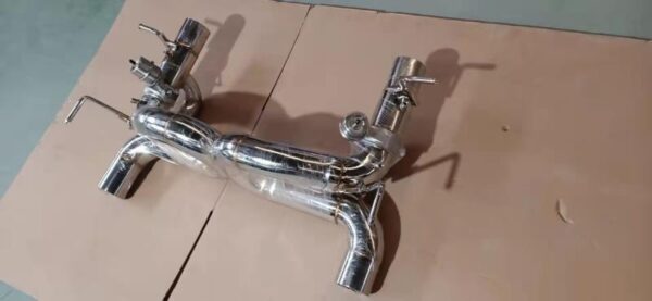 New Ferrari F8 Tributo titanium and stainless steel race exhaust systems with valves - Image 3