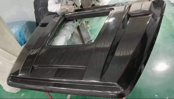 Carbon hood scoop transparent with glass for Mercedes-Benz G-class G400 G500 G450 G63 G550 - Image 5
