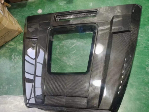 Carbon hood scoop transparent with glass for Mercedes-Benz G-class G400 G500 G450 G63 G550 - Image 4