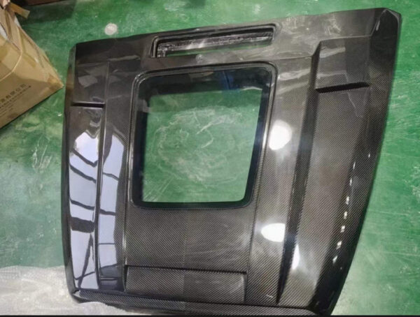 Carbon hood scoop transparent with glass for Mercedes-Benz G-class G400 G500 G450 G63 G550 - Image 3