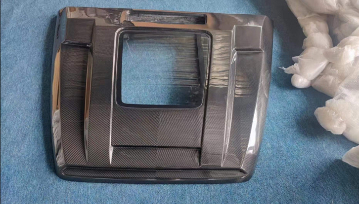 Carbon hood scoop transparent with glass for Mercedes-Benz G-class G400 G500 G450 G63 G550