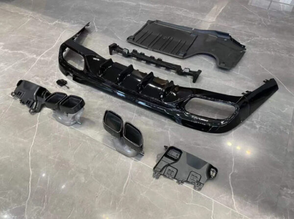 C63 AMG Rear Diffuser and AMG Grille for Mercedes Benz W206 2021+ - Image 4