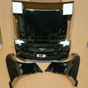 2018-2023 Ford Mustang GT Front Bumper Cover Hood Fender Set BLACK G1