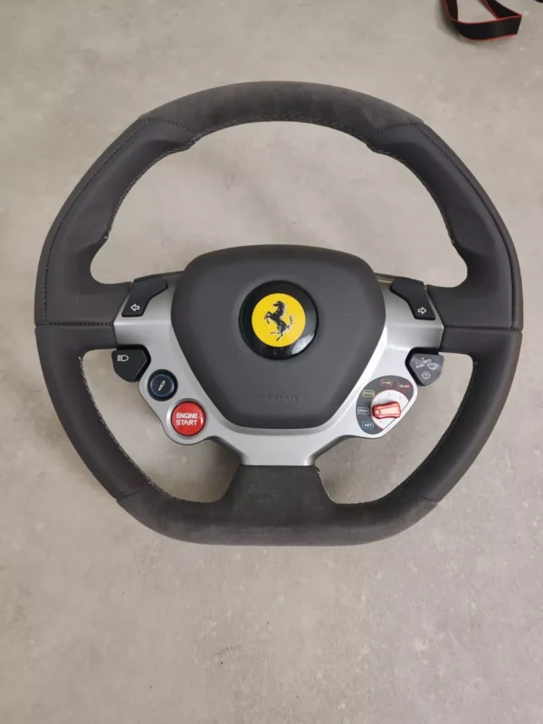 Steering Wheel Gray Leather Carbon Fiber LED OEM Ferrari original - Image 11