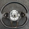 Carbon Fiber Black Leather Steering Wheel OEM McLaren 650S
