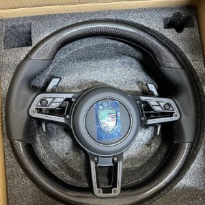 Carbon fiber steering wheel fit for 2015-2021 Porsche Cayenne Macan 911 718