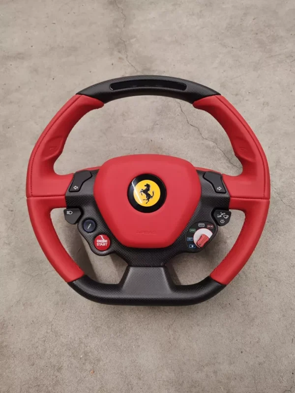Steering Wheel Red Leather Carbon Fiber LED OEM Ferrari original - Image 10
