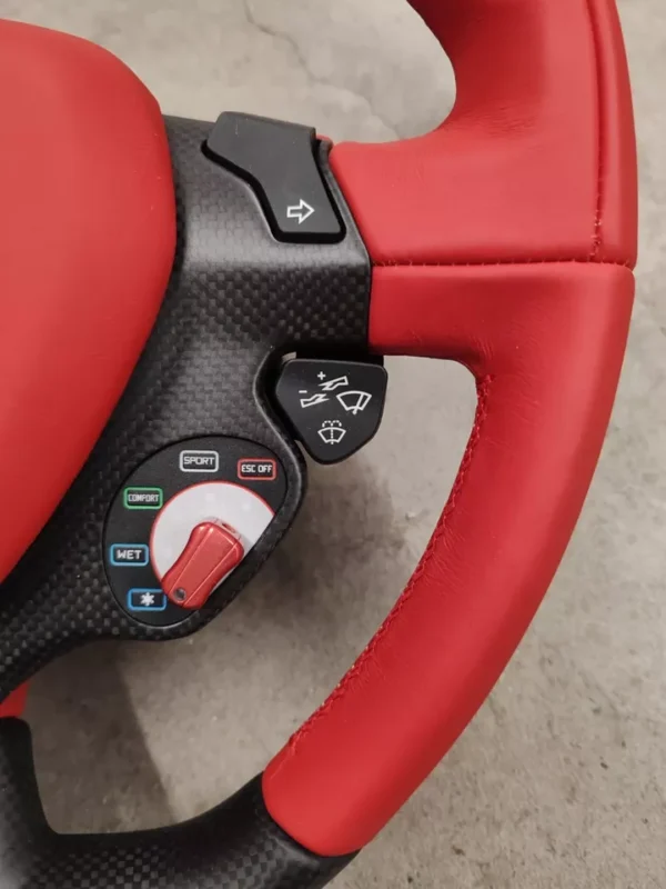 Steering Wheel Red Leather Carbon Fiber LED OEM Ferrari original - Image 6