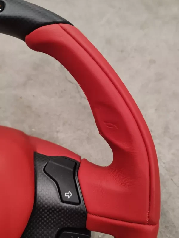 Steering Wheel Red Leather Carbon Fiber LED OEM Ferrari original - Image 5