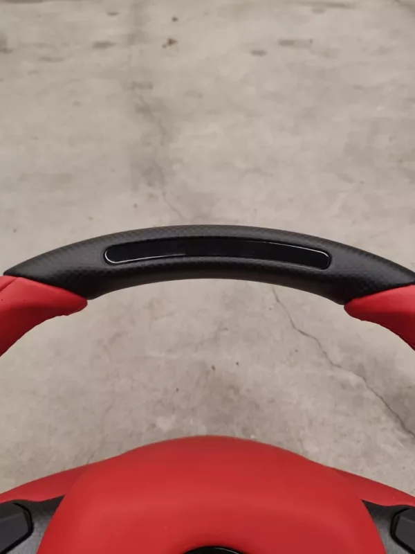 Steering Wheel Red Leather Carbon Fiber LED OEM Ferrari original - Image 4